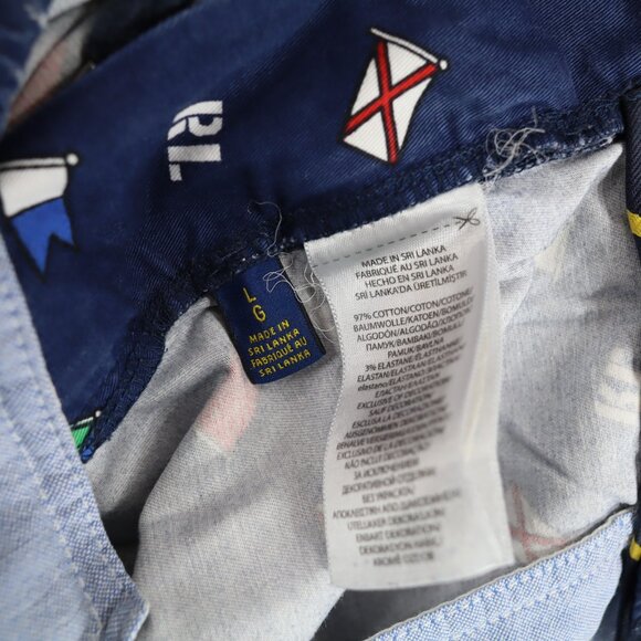 Polo Ralph Lauren Mens Swim Trunks Shorts Size L Blue Nautical Flag Drawstring - Picture 4 of 8